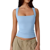 Icone™ TankTop 1+1 GRATIS: Kvinders Ærmeløs Tanktop Med Firkantet Halsudskæring