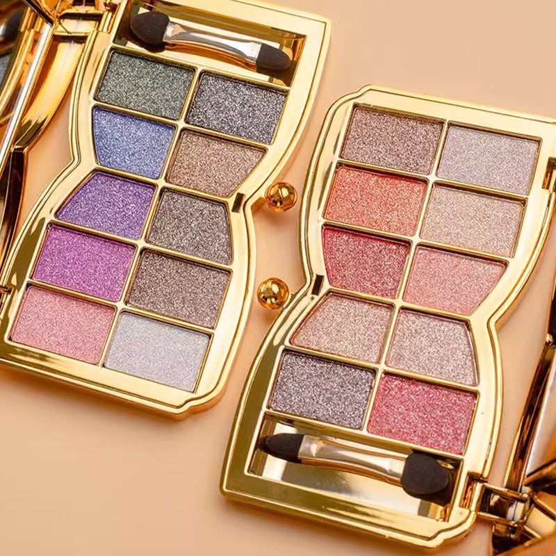 GlitterEyeshadow 1+1 GRATIS: Skinnende Glitternuance Øjenskyggepalet