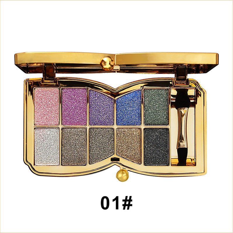 GlitterEyeshadow 1+1 GRATIS: Skinnende Glitternuance Øjenskyggepalet