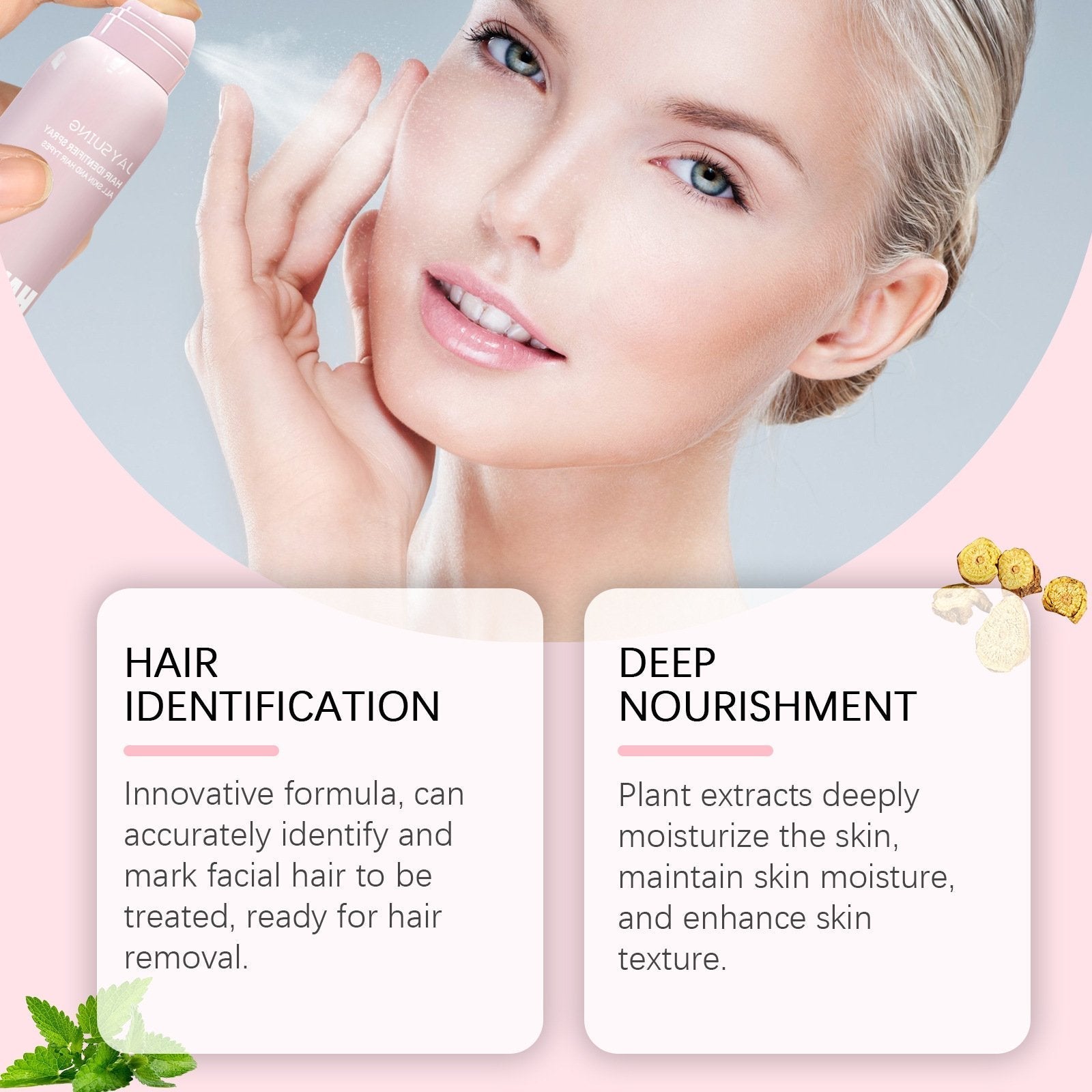 HairIdentifier 1+1 GRATIS: Let At Bruge Ansigtshår Identifikator Spray Med Barbermaskiner