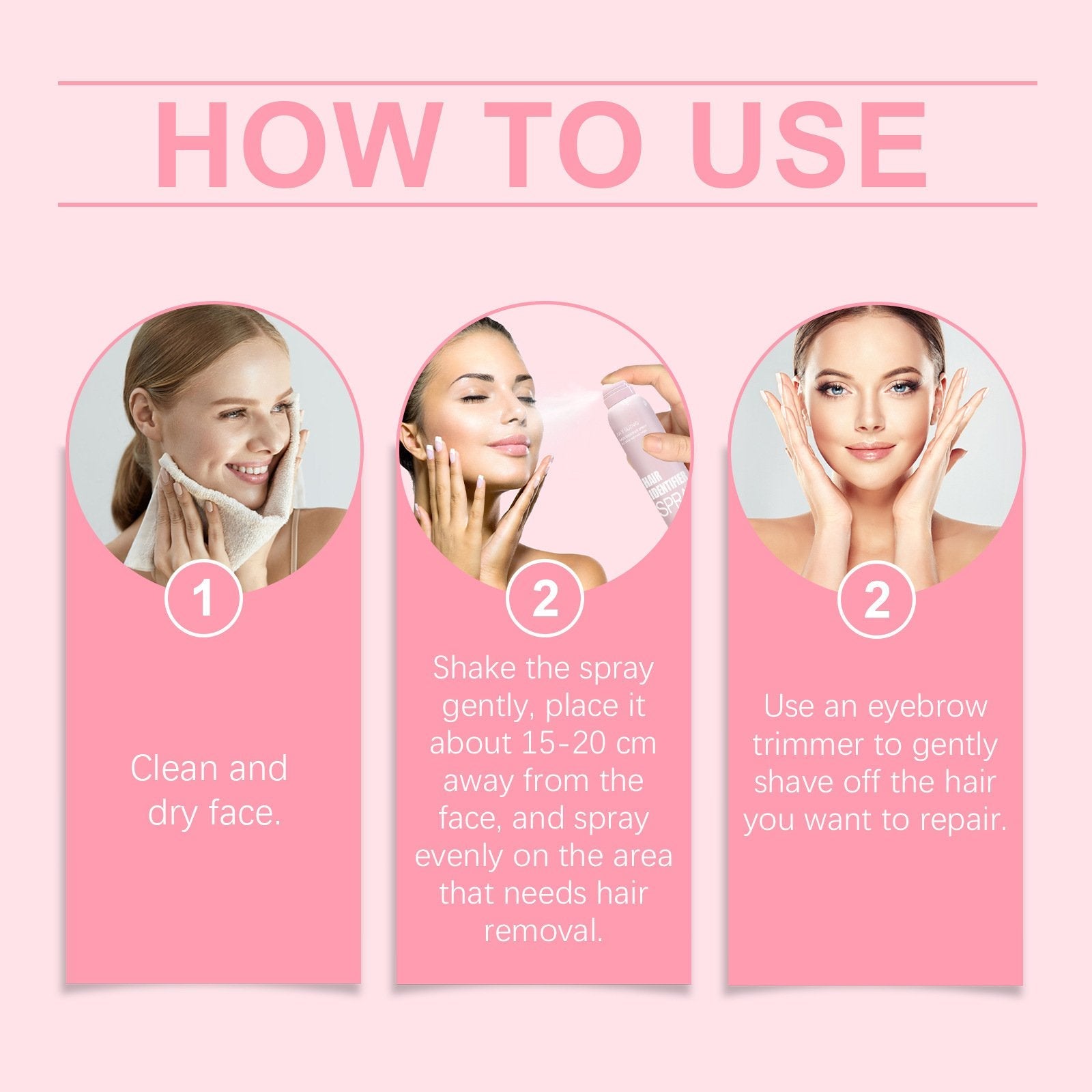 HairIdentifier 1+1 GRATIS: Let At Bruge Ansigtshår Identifikator Spray Med Barbermaskiner