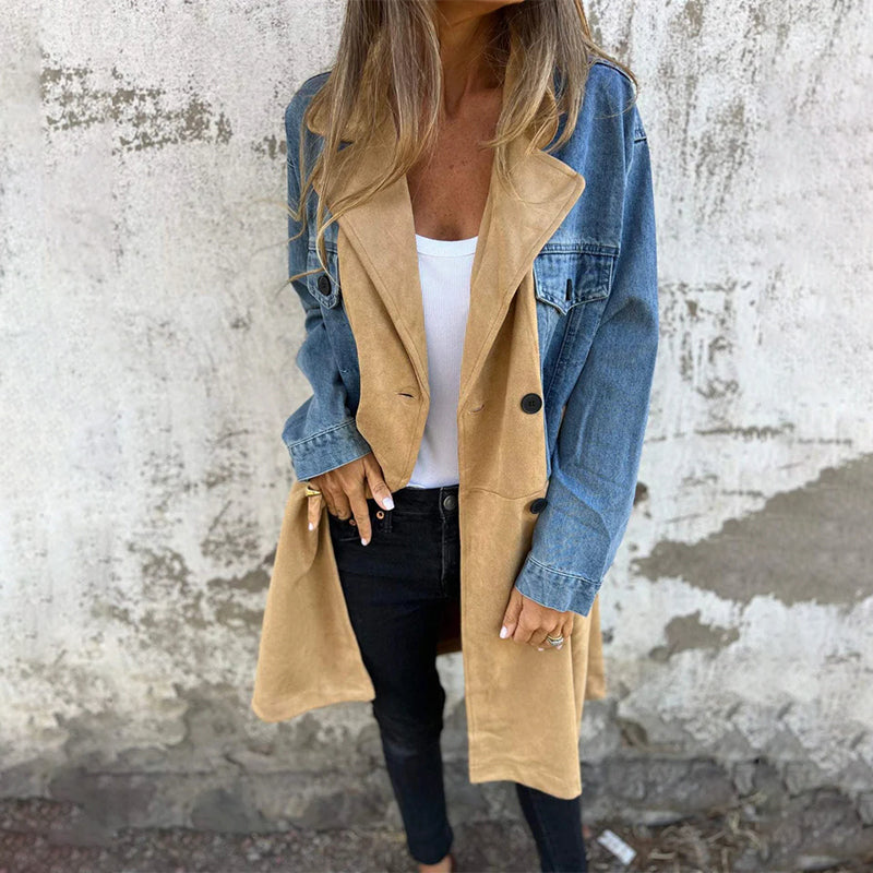 Icone™ LongCoat: Mellemlang Trenchcoat Med Stilfuld Krave Og Lommer