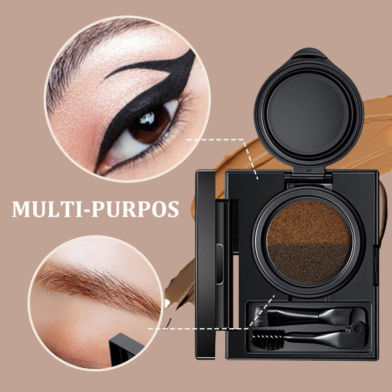 EyeStamp 1+1 GRATIS - Dobbeltfarvet Eyeliner Og Øjenbrynscreme Stempel Sæt
