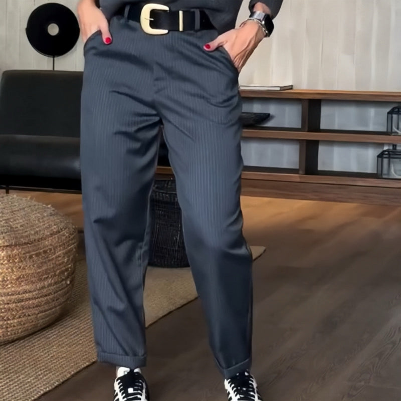 Icone™ ClassyPants: Klassisk Lige Pasform Høj talje Damebukser