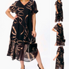 Icone™ FlowyDress: Dobbeltlags V-Hals Flydende Maxi-Kjole