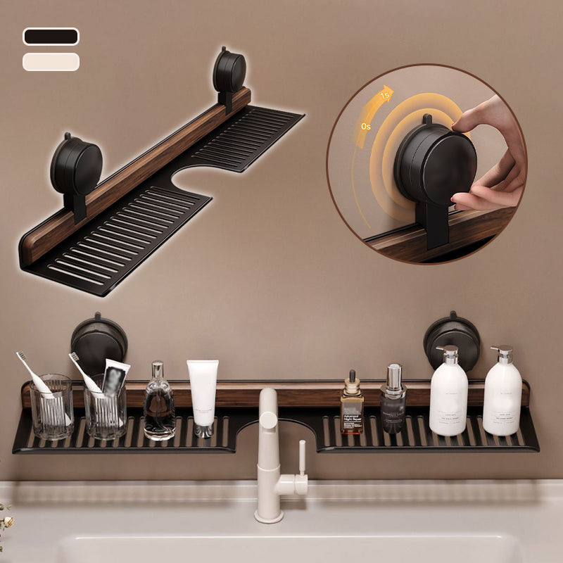 GlideHold® BathroomRack™: Moderne Sugning Badeværelsesstativ Med U-Rilledesign