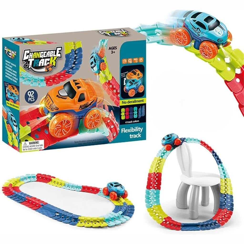 Kletshuts™ RaceTrack: Uddannelsesmæssig Sjov Kreativ Fleksibel Race Bil Bane