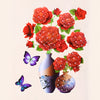 FloralSticker 2+2 GRATIS: Elegant Hus Indretning Selv Klæbende Blomster Klistermærker