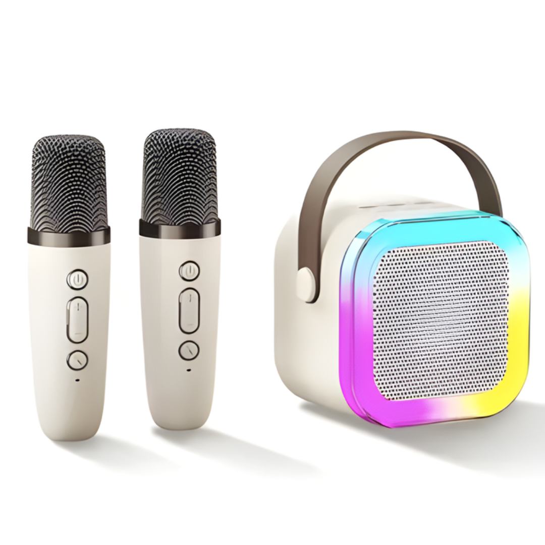 KaraokePro – Mini Karaokemaskine Med Trådløse Mikrofoner