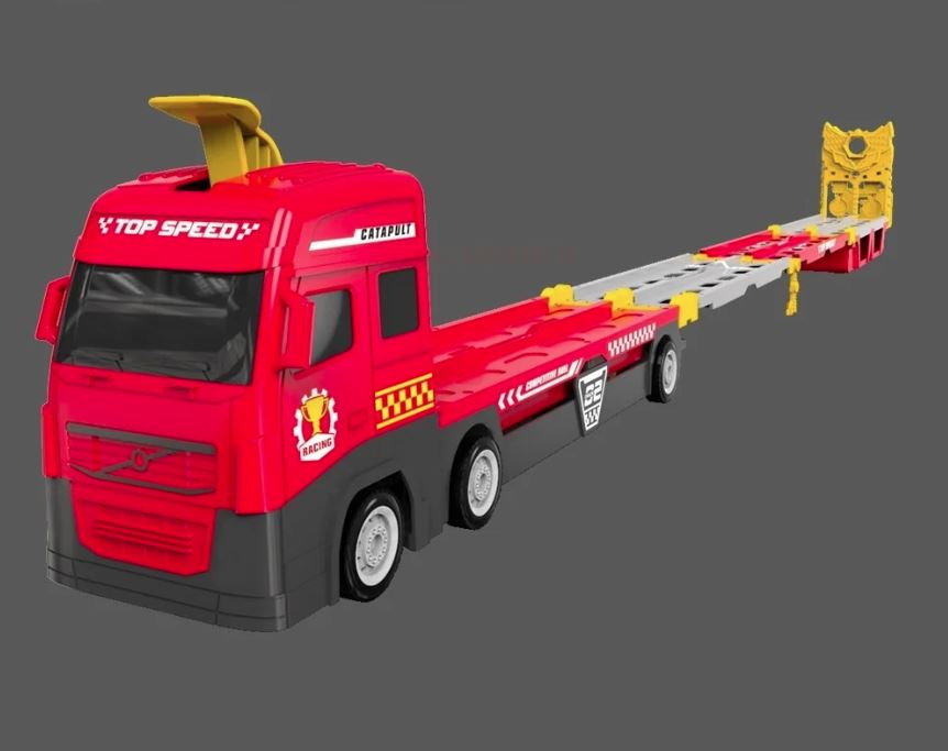 Kletshuts™ MegaTruck - Mega Hauler Truck Med Udkastning Racerbane