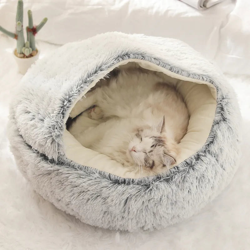 DogCatFri™ CozyCave - Premium Plys-Sengehule Til Kæledyr